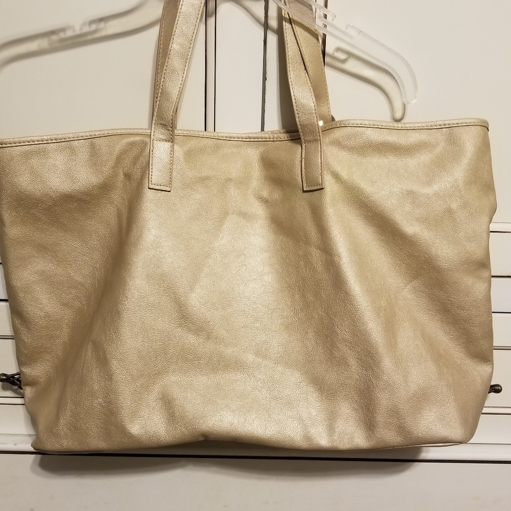 Vince Camuto matte gold vinyl tote - Picture 2 of 5